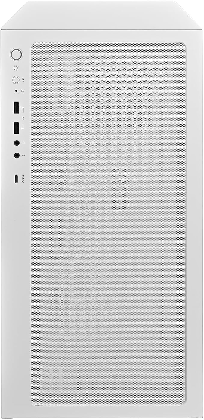 Silverstone Technology FARA 514X White All-Metal ATX Tower Chassis with Dual Radiator Support, ARGB Fans, and GPU Brace, SST-FA514X-WG