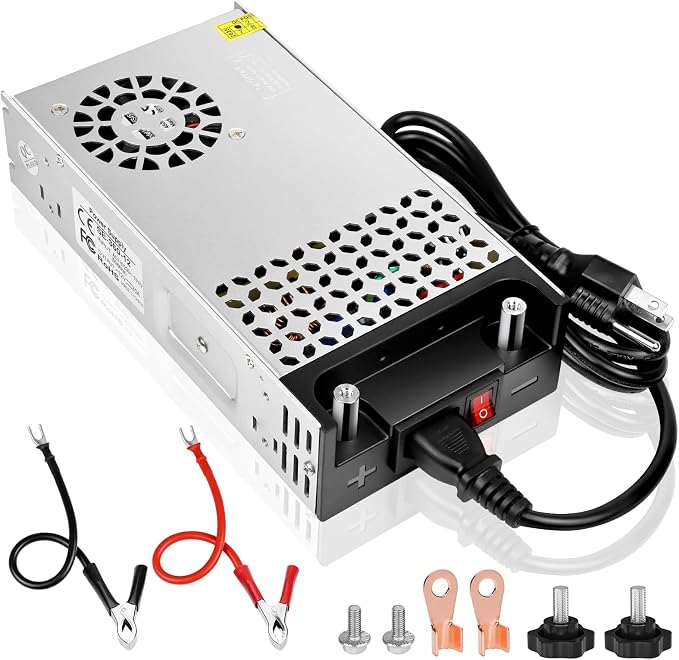 inShareplus 12V 360W New Version AC to DC Converter, 120V to 12V Power Supply, Switching Transformer for RV, LED Strips, Car Stereos, LCD Monitors, Computer Projects