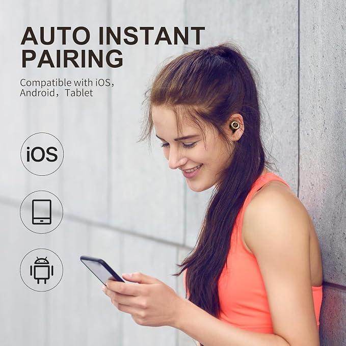 Monster Achieve 100 AirLinks Wireless Earbuds, True Wireless Earbuds Bluetooth Headphones, Earphones in-Ear Built-in Mic Headset, 24-Hour Playtime, Water Resistant Design for Sports, Black