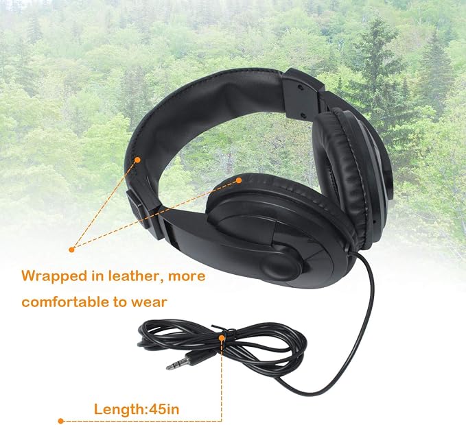Podoy Bird Observing Listening Recording Device, Listening Device, Electronic Digital Device Sound Amplifier, Digital Recording Device Include Headphone, Visible Range Upto 300ft Long Range