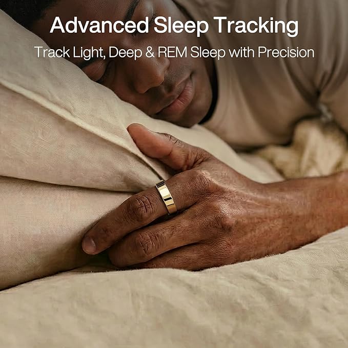 Smart Ring Pro, No App Subscription, Sleep & Activity Tracker with Heart Rate Monitoring, 7 Days Battery Life, IP68 Waterproof Fitness Ring, Compatible with iOS & Android(Matte Silver,8)
