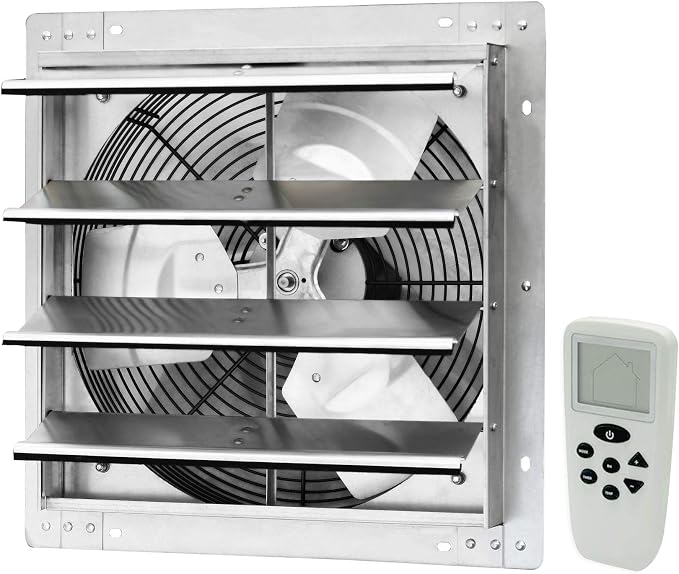 iLIVING ILG8SF16VC Shutter Mount Exhaust Fan, Silver