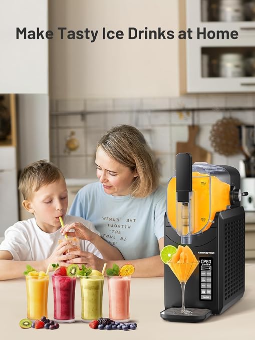 KEENSTAR Slushie Machine, 88oz Slushy Machine for Home with Self-Cleaning, Professional Frozen Drink Maker, No Ice Needed, 5 Preset Programs for Frozen Margaritas, Frappés, Milkshake & More