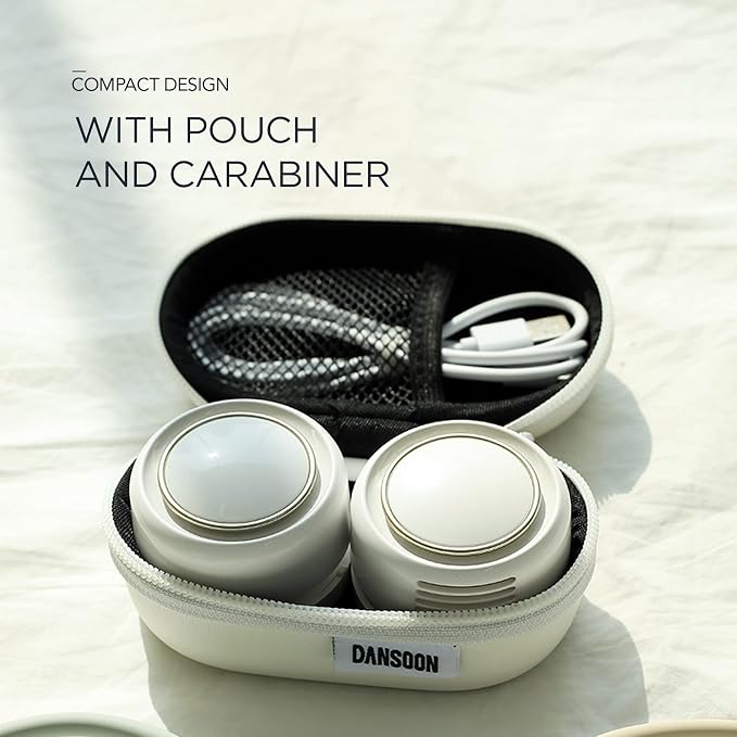 Dansoon Bladeless Neckband Rechargeable Portable Fan - Curling Beige