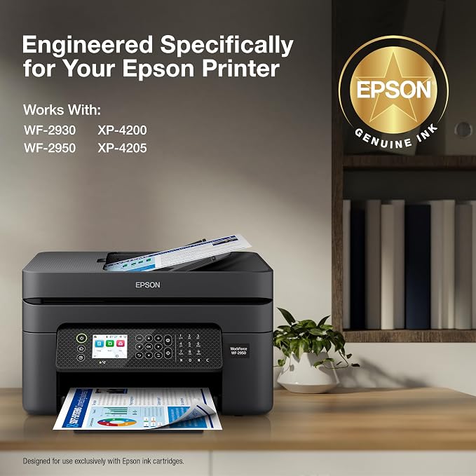 EPSON 232 Claria Ink Standard Capacity Black & Color Cartridge Combo Pack (T232120-BCS) Works with WorkForce WF-2930 ,2950 and Expression XP-4200, 4205