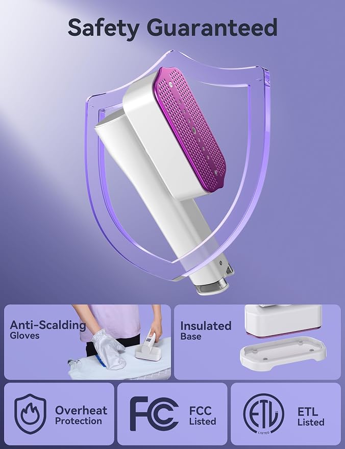 Steamer for Clothes,Sundu Portable 2-in-1 Travel Steamer&Iron,15s Fast Heat-up,100ml Water Tank,Ironing Gloves,25 Min Powerful Continuous Steam,1000W&4 Modes Light Steam Iron for Travel&Home(Ivory)