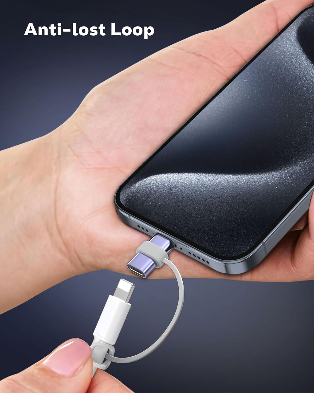 MoKo Lightning to USB C Adapter 2Pack, NOT for Lightning Earbuds/Headphones/OTG, USB-C to Lightning Adapter for iPhone Air 17 16 15 Pro Max Plus,iPad Pro/Air,Galaxy,ONLY for Charging/Data Sync, Blue