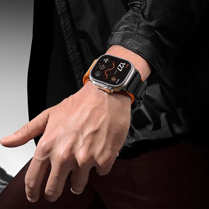 Bandletic Compatible with Apple Watch Ultra 3 Band Men, Wide Stretchy Sport Strap with Magnetic Fidlock V-Buckle for iWatch 49mm(Ultra 3/2/1),46mm(11/10),45mm(9/8/7),44mm(SE3/SE2/SE/6/5/4),42mm(3/2/1)