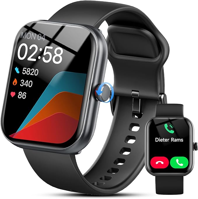 Smart Watch for Women Men, Alexa Built-in, Smartwatch for iPhone & Android Bluetooth Call, 1.91" HD Fitness Tracker with Heart Rate/SpO2/Sleep Monitor, IP68 Waterproof, Fitness Watch 100+ Sports Modes