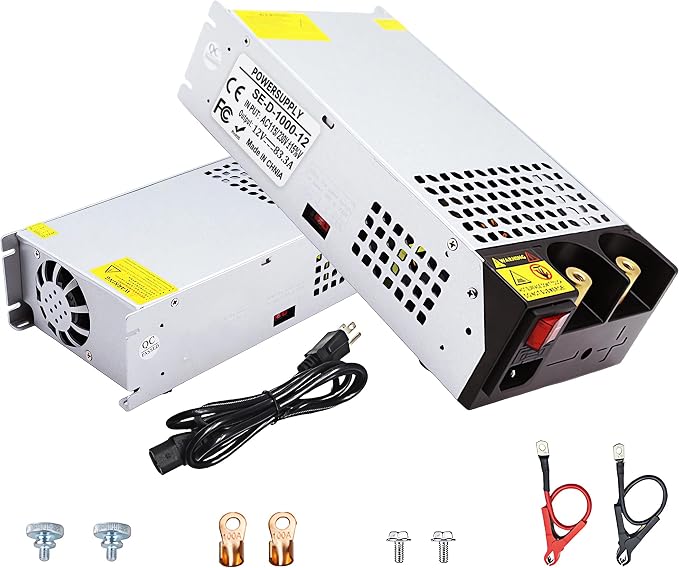 AC to DC 12V 83A 1000W Power Supply,120V to DC 12v Converter/110V to 12V DC Converter for RV Pump LED Strip CCTV Car Vacuum Stereo Disel Heater(DC12V-83A-1000W)