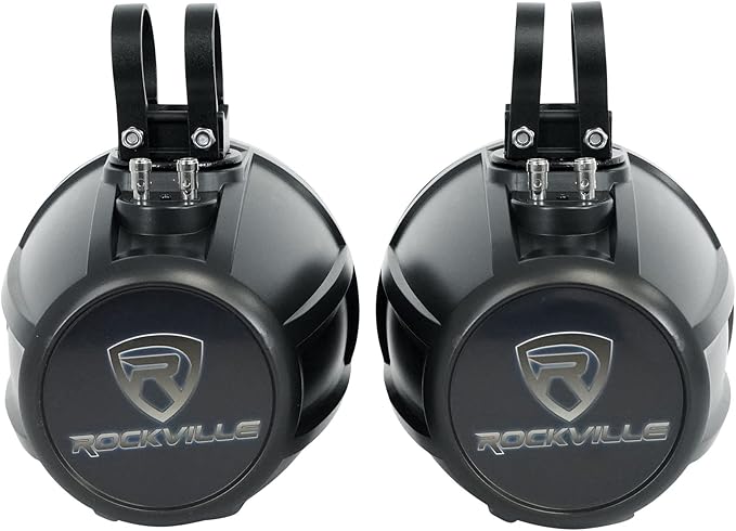 Rockville UT65B 400W 6.5" Marine Speakers, IPX6 Waterproof, Swivel Mount, True Coaxial Design, Perfect for UTV/ATV/Boat