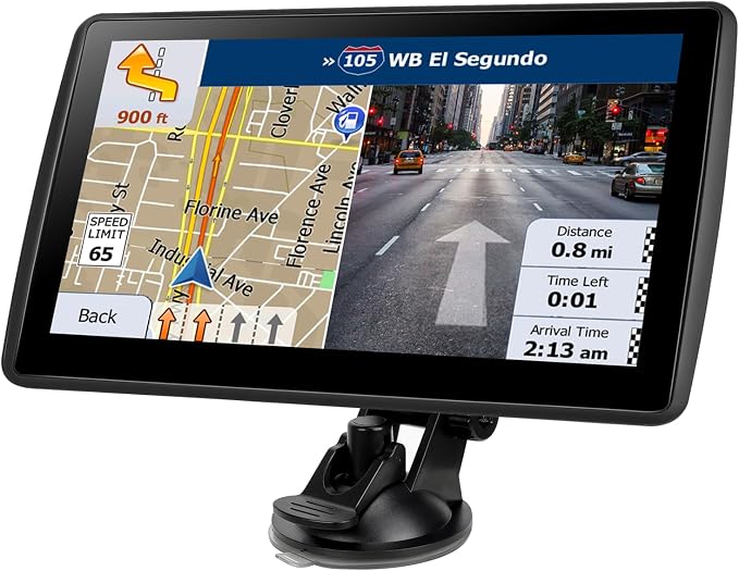 7'' GPS Navigator for Car Truck RV - 2026 North America Maps Free Lifetime Updates, Touchscreen Navigation System, Speed & Red Light Warning, Turn-by-Turn Voice Guidance, for All Cars