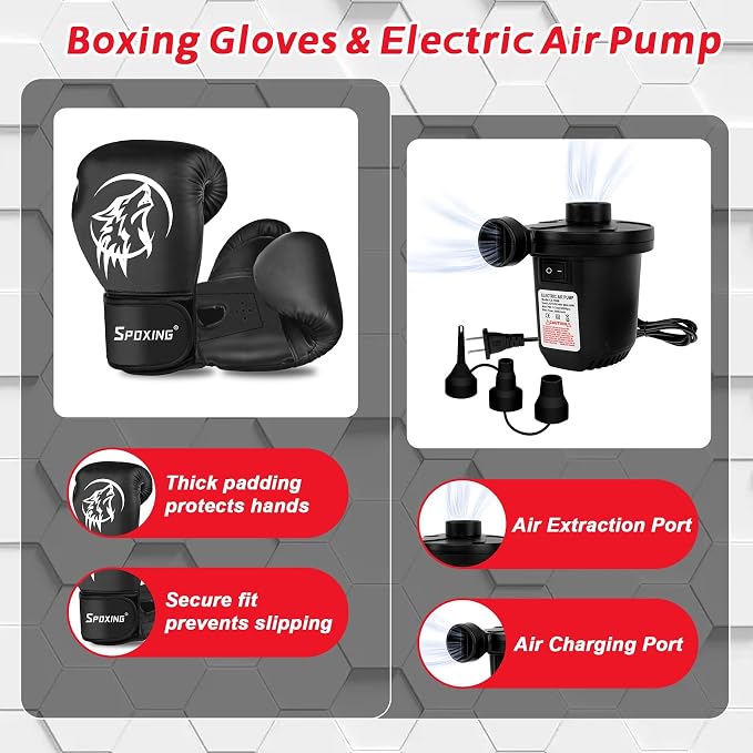 Freestanding Punching Bag for Adults,70" Heavy Duty Boxing Bag with Stand, Kickboxing and MMA Muay Thai Training Equipment for Men and Women Beginners