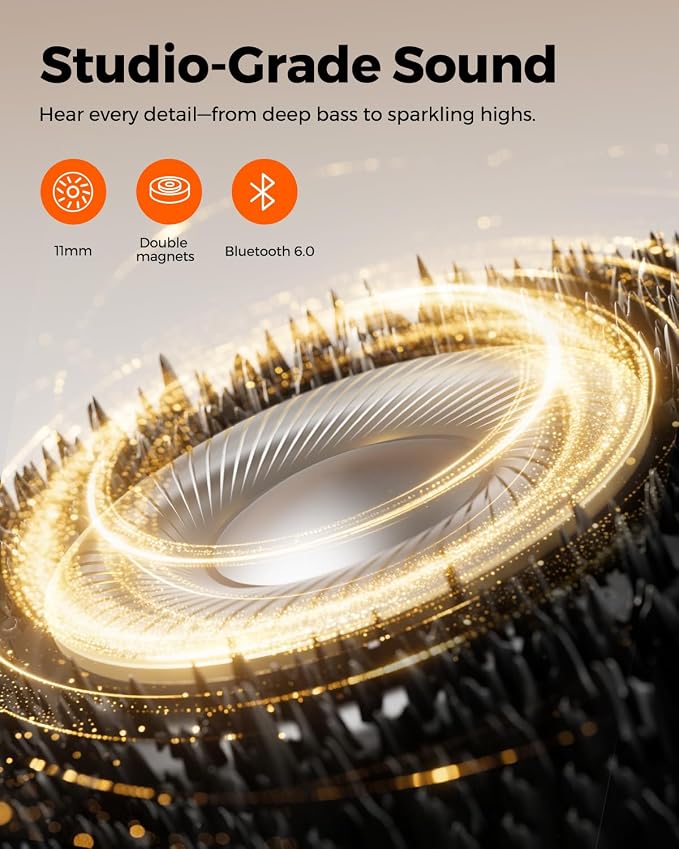 Truefree HD-100 Wireless Earbuds, Bluetooth 6.0 Neckband Headphones, Magnetic Wireless Earphones, 11mm Driver Spatial Audio, Multipoint Connection, 20 Hours of Battery Life, IP67 Waterproof for Sports