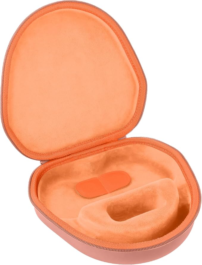 co2CREA Hard Case with Sleep Mode Replacement for Apple AirPods Max 2 / AirPods Max Wireless Over-Ear Headphones (Orange Case)