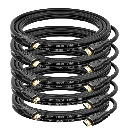 8K HDMI Cable 2ft5pcs, High Speed 2.1 Cables 8K@60Hz 4K@120hz, High Speed Gold Plated Connectors hdmi Cord, Compatible with PlayStation Arc PS3 PS4 PC HDTV