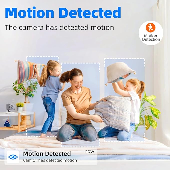 HD 1080P Portable Small Nanny Cam with Night Vision,Wireless Mini Camera Body Cam Surveillance Cameras for Home Security Indoor/Outdoor Small Security Camera No WiFi Needed