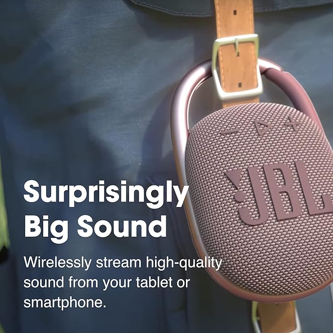 JBL Clip 4, Teal - Portable Bluetooth 5.1 Speaker - Up to 10 Hours of Play - Waterproof & Dust Resistant - Includes Noise & Echo-Canceling Speakerphone