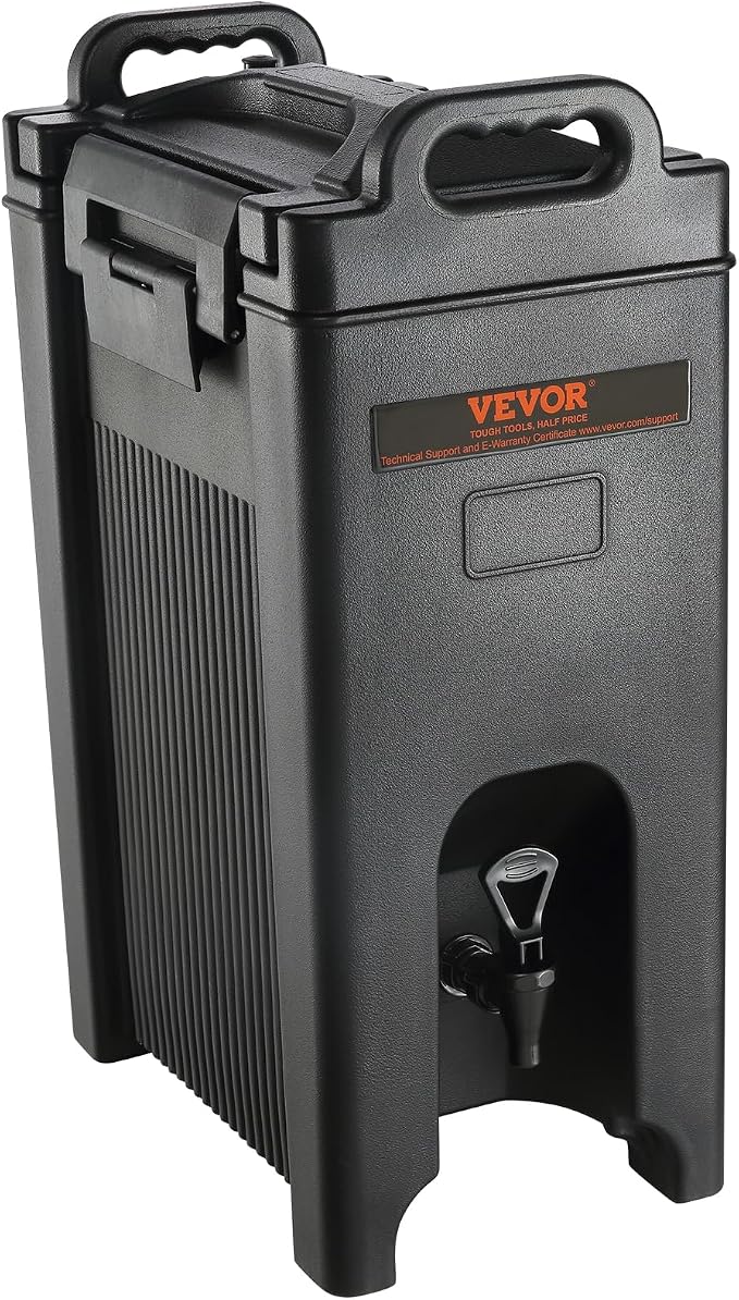 VEVOR Insulated Beverage Dispenser, 5 Gallon, Food-grade LDPE Hot and Cold Beverage Server, Thermal Drink Dispenser Cooler with 0.9 in PU Layer Two-Stage Faucet Handle, for Restaurant Drink Shop