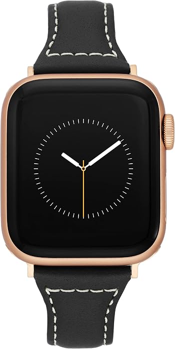 Anne Klein Leather Fashion Band for Apple Watch Secure, Adjustable, Apple Watch Band Replacement, Fits Most Wrists