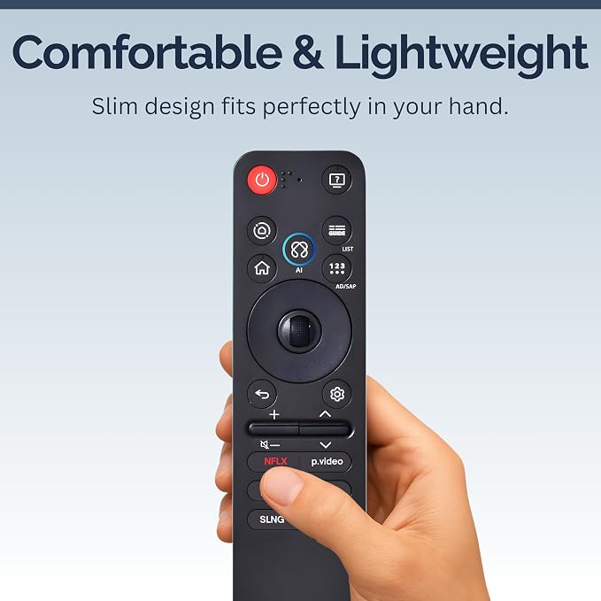 2 Pack MR25GA LG AI Magic Remote Control Replacement for 2019-2026 Smart TV Models - Easy Setup, Voice Control, Shortcut Keys - Works with LG OLED, QNED, NanoCell, UHD, WebOS, 4K/8K Smart TVs