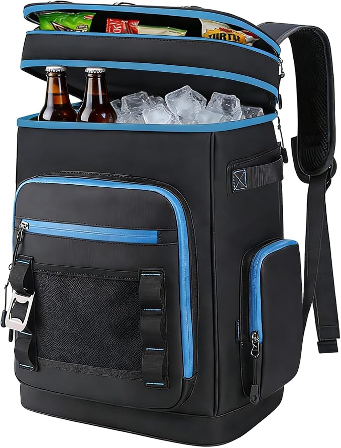 Backpack Cooler,40 Cans Cooler Backpack Insulated Waterproof&Leak Proof,Soft Cooler Bag with 2 Compartments for Men&Women,Picnic Backpack Ice Chest for Camping Hiking Fishing Lunch Beach