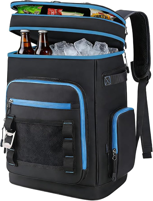 Backpack Cooler,40 Cans Cooler Backpack Insulated Waterproof&Leak Proof,Soft Cooler Bag with 2 Compartments for Men&Women,Picnic Backpack Ice Chest for Camping Hiking Fishing Lunch Beach