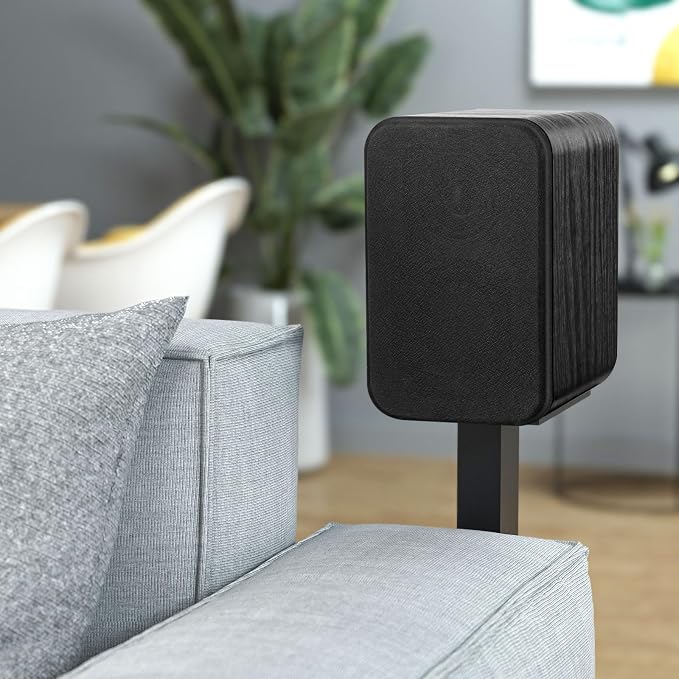 RIOWOIS Passive Bookshelf Speakers for Home Theater Surround Sound, Satellite Stereo Speakers with Crisper Sound and Classic Wood Grain for Record Player/Computer/TV, Wall Mountable, One Pair.