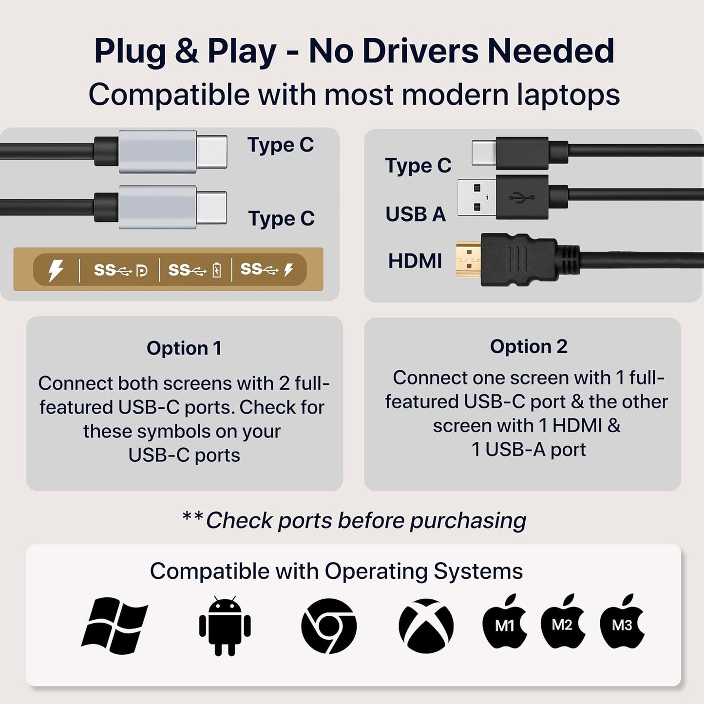 ELK 15.6" Dual Laptop Screen Extender - Laptop Bag & Cleaning Kit Included - FHD 1080P IPS - Detachable & Adjustable Monitor Extender - with Speakers - Compatible with Mac/Android/Win