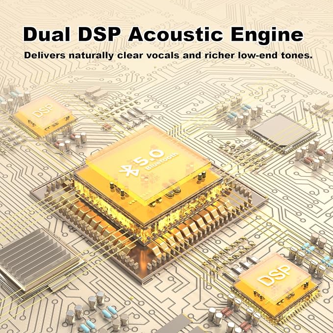 DOSS SoundBox XL 32W Bluetooth Speaker for House 丨 2.1 Channel with Subwoofer, TWS Wireless Pairing,Daul DSP, Room-Filling Sound Support AUX,TF Speaker for Home - Gold
