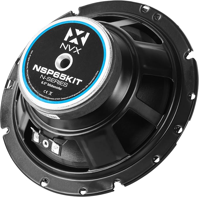 NVX® NSP65KIT 6.5" Car Speakers, 600W Max, 200W RMS, 2-Way Component System w/Silk Dome Tweeters & Passive X-Overs, Easy to Install in Cars/Trucks/Doors (Pair)