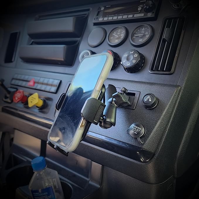 Smash Mount FL, Cascadia Phone Holder Kit 2018-2026, 1 inch RAM Compatible Accessories Holder for Semi Truck (Phone Mount Kit