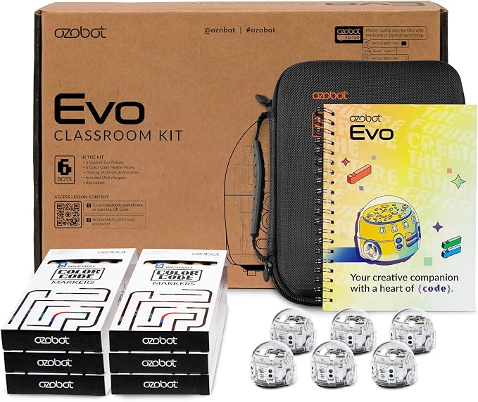 Ozobot Evo 6 Bot Classroom Kit | Ages 5-11 | STEM Coding for Schools