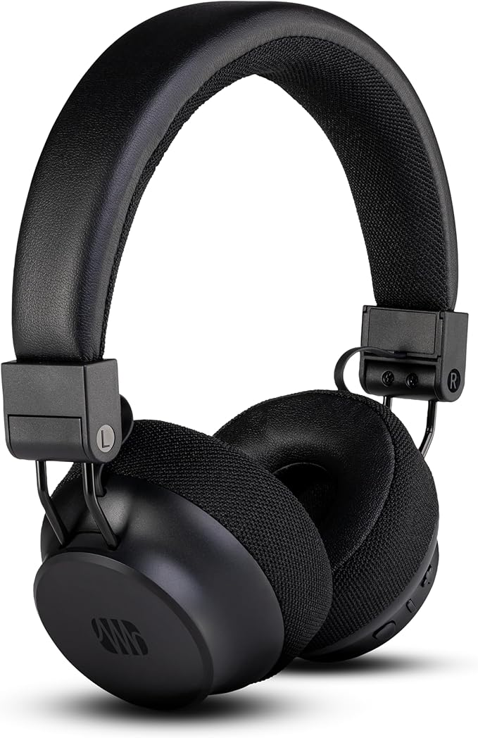 PreSonus Eris HD4BT — Over-Ear Closed-Back Wireless Headphones, Bluetooth, ANC Noise Cancelling, Up to 60 Hours Battery Life, Studio Headphones for Mixing, Monitoring, Recording, Eclipse Black