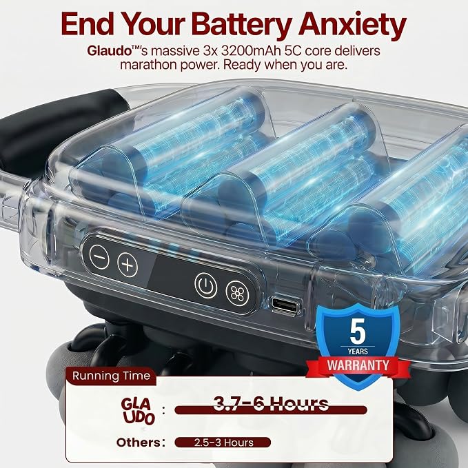 20 Head Massage Gun Deep Tissue, Upgraded from 16 Head - Back Massager for Pain Relief, Professional Percussion Massager for Muscle Recovery, 30 Speeds, Handheld Full Body & Shoulder Massager