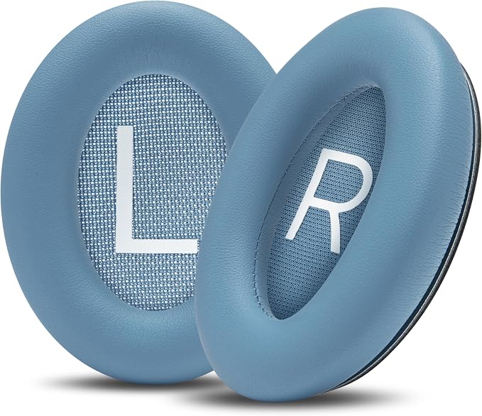 WC PadZ QC45 - Earpads for Bose QuietComfort 45 / QuietComfort Se/QuietComfort Wireless, Made by Wicked Cushions | Extra Thick Cushion | Premium Durable Stitching | Blue Dusk