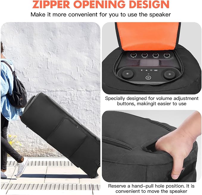 LEFOR·Z Speaker Case Compatible with JBL PartyBox Ultimate,Bottomless Speaker Dust Cover Storage Bag Fits for JBL PartyBox Ultimate for Outdoor Travel,Portable Cover Only(Without Pull Rod & Wheels)