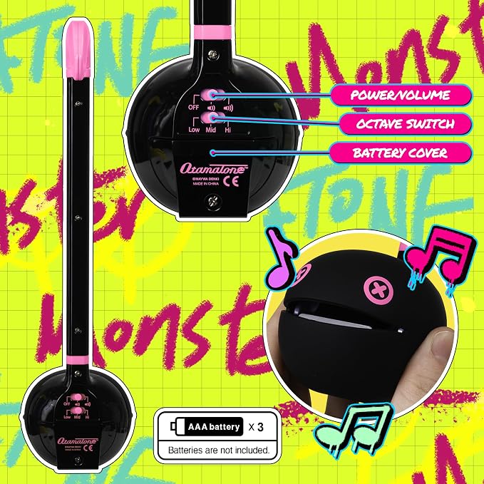 Otamatone Monster Electronic Portable Music Instrument / Synthesizer Toy from Japan by Maywa Denki (Officially Licensed) [English Instructions] - Pink