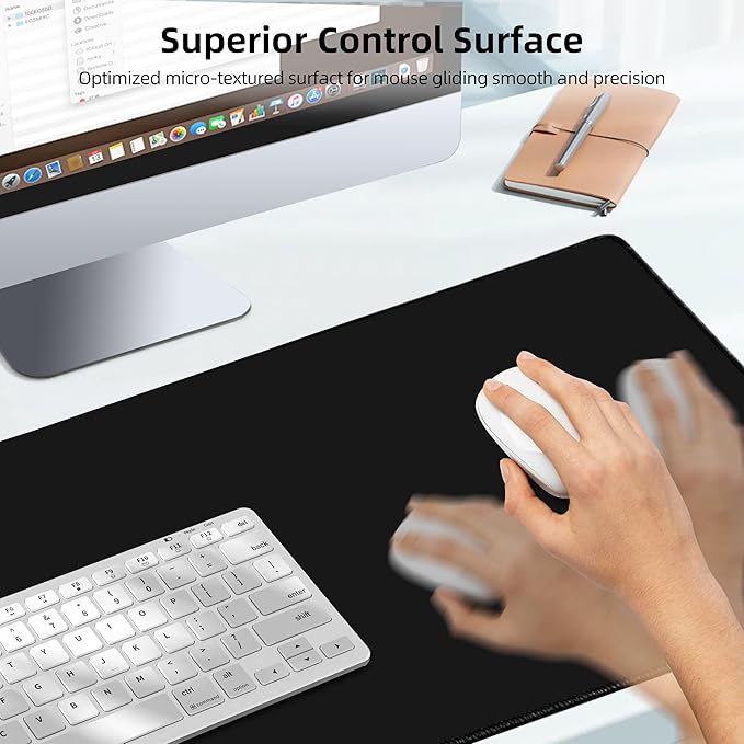 ExtreLife Wireless Charging Mouse Pad, Gaming Mouse Pad with Ultra-Smooth Surface, 31.5”x15.75” Large Desk Mat, Non-Slip Rubber Base, Waterproof Computer Keyboard Pad for Gaming, MacBook, Laptop, Desk