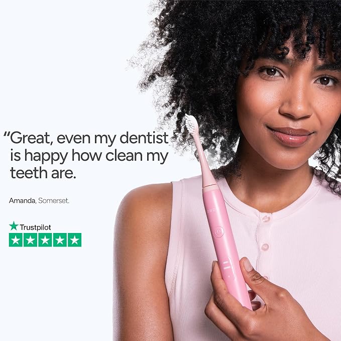 ORDO Lite Sonic Toothbrush, Electric Toothbrushes with 35,000 Pulses Per Min, Dual Modes, Over 5 Weeks Battery, Smart Timer, Waterproof, USB C, Petal