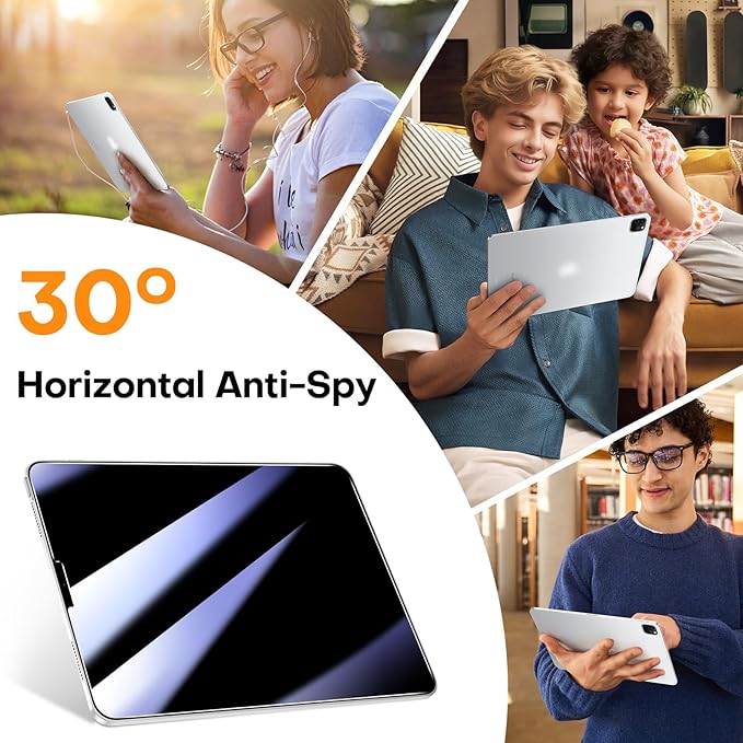 OMOTON 2 Pack Privacy Screen Protector for iPad Pro 11 Inch 2022/2021/2020/2018 iPad Air 5th 4th Generation Air 5/4 10.9 Inch 2022/2020, Anti-Spy Tempered Glass with Installation Tray, Case Friendly