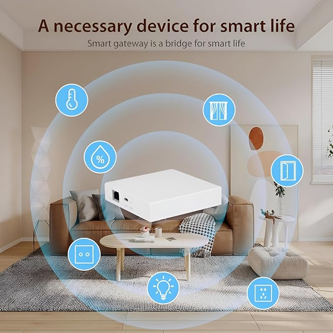 Matter Smart Wired Hub Gateway for Home Automation, Thread & Tuya Zigbee 3.0 Protocol, 2.4GHz WiFi Only, Matter Controller Supports Google, Alexa, Apple HomeKit