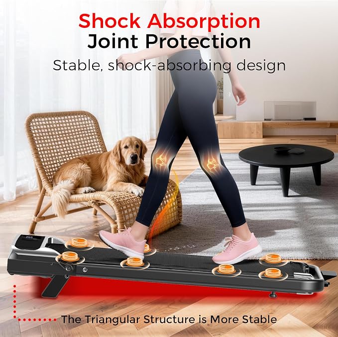 Walking Pad Treadmill with 8% Incline, 0.6-3.8MPH Foldable Treadmills with Remote for Small Home, 3.0HP Compact Walking Pad with Handle Bar, Easy Assembly, 350 LBS