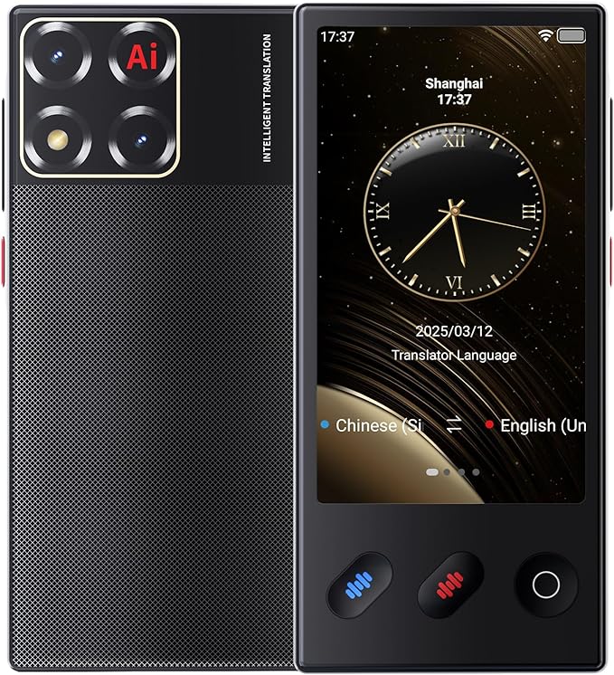 Language Translator Device 2025, AI & ChatGPT & No WiFi Needed, Real-Time Two Way Voice/Photo Translation, 148+ Languages Offline/Online, Portable for Business, Learning & Global Travel