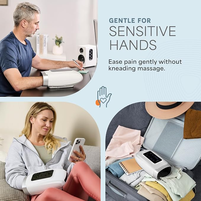 LifePro Legra Hand Massager with Heat and Compression — Cordless Electric Hand and Wrist Massager with Multi Modes — Finger Palm Pressure Point Therapy for Arthritis and Carpal Tunnel