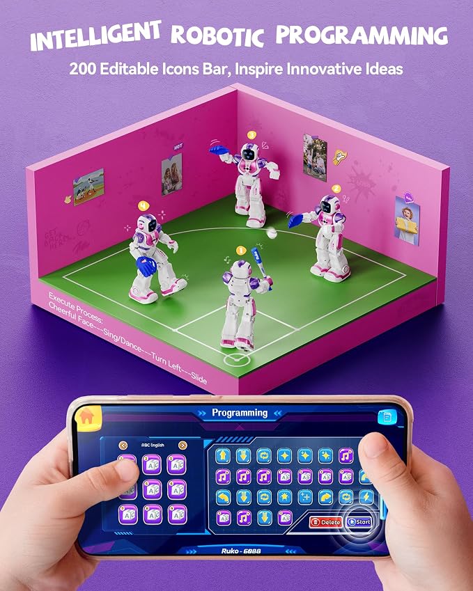 Ruko 18011 Smart Robot Dog Toy for Kids and 6088 Pink Robot Toys for Kids