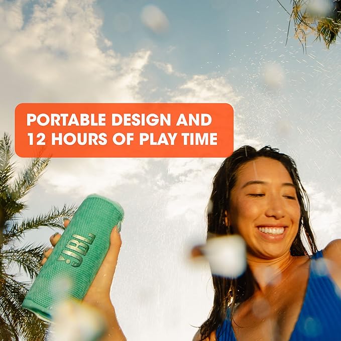 JBL Flip 6 - Portable Bluetooth Speaker, Powerful Sound and deep bass, IPX7 Waterproof, PartyBoost for Multiple Speaker Pairing, Home, Outdoor Travel (Squad) Camouflage (Renewed)