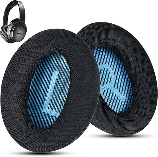 Fabric Comfort Replacement Ear Pads for Bose QuietComfort 35 / QC35 II – Fits QC45 QC25 QC2 QC15 AE2 AE2i AE2w SoundLink & SoundTrue (S1 Style)