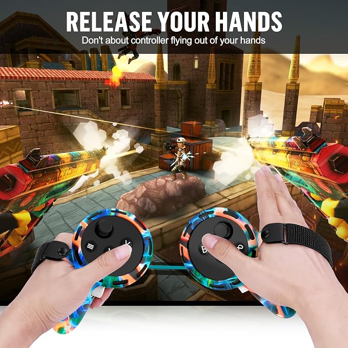 Silicone Cover Set Compatible with Meta/Oculus Quest 3s Accessories, Silicone Face Cover, Controller Grip Cover, Camera Lens Protector, VR Shell Cover, Protective Lens Cover, Not Fit Quest 3