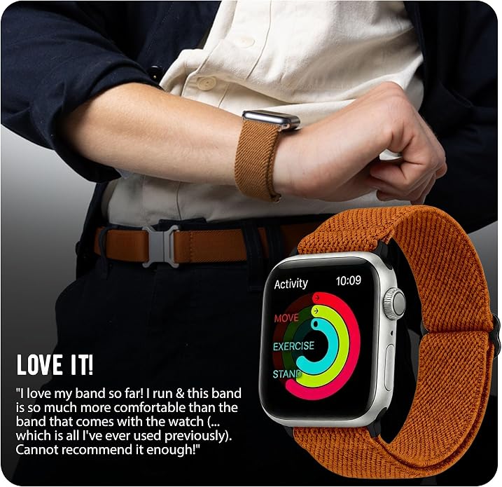 Braxley Bands for Apple Watches - Stretchy and Washable - Adjustable with Apple Watch Bands for Women & Men - Compatible with Apple Watch Series SE Ultra 9 8 7 6 5 4 3 2 1
